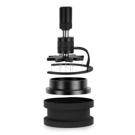 IKAPE Herramientas WDT de 51 mm, herramienta de distribución de agitador de expreso, distribuidor de 10 agujas de café, agitador de café con embudo de dosificación y soporte, manipulador para barista