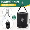 SilTriangle 2 Pack 15" x 12" Linemen Canvas Tool Bucket