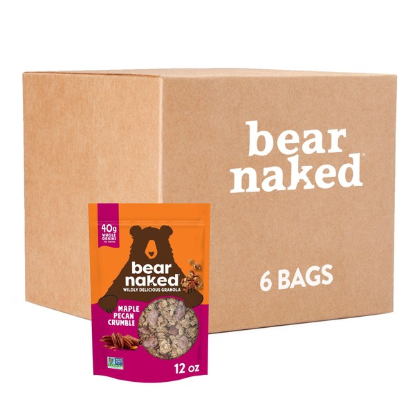 Bear Naked Granola Cereal, Breakfast Snacks, Maple Pecan (6 Bags)