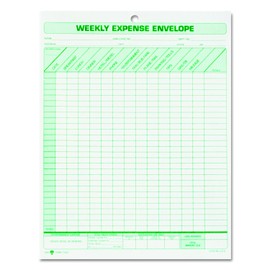 TOPS Sobres de gastos semanales, 8-1/2 x 11, 20 sobres por paquete (1242)