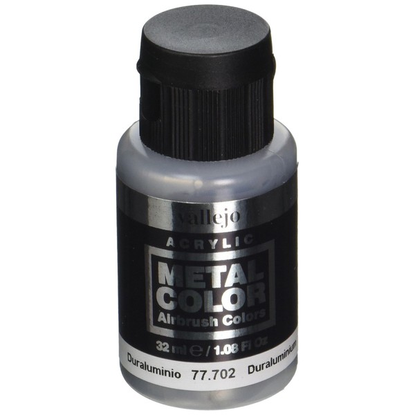 Acrylicos Vallejo VJ77702 "Duraluminium" Metal Color, Silver, 32 ml