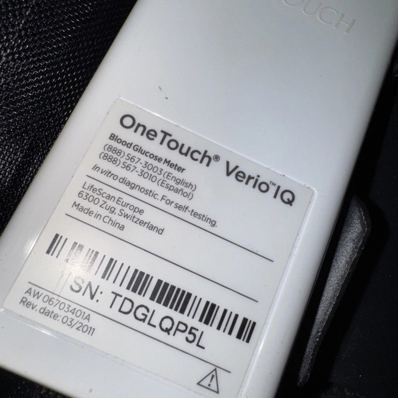 OneTouch One Touch Verio IQ Blood Glucose Monitoring System tested—-