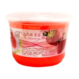 Combo Set Bolle Popping Bursting Boba Pearls 33.5 Oz. (2 lbs. 1 oz) Each with 1 Bonus Gift (Strawberry & Mango)