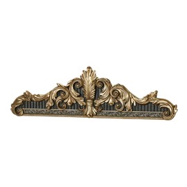 Touch of Class Camila Wall Topper - Resin - Black, Gold - Decorative Over the Door Piece for Bedroom, Living Room, Entryway, Hallway, Foyer - Acanthus Leaf Medallion - Victorian Style Decor