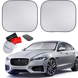 EzyShade Windshield Sun Shade with Shield-X Reflective Technology. See Size-Chart with Your Vehicle. Foldable 2-Piece Car Sunshades Reflect UV Sun and Heat and Protect Your Car. Sports (Small) Size