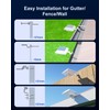 4 Pack White Solar Powered Gutter Lights Outdoor Decorative Waterproof