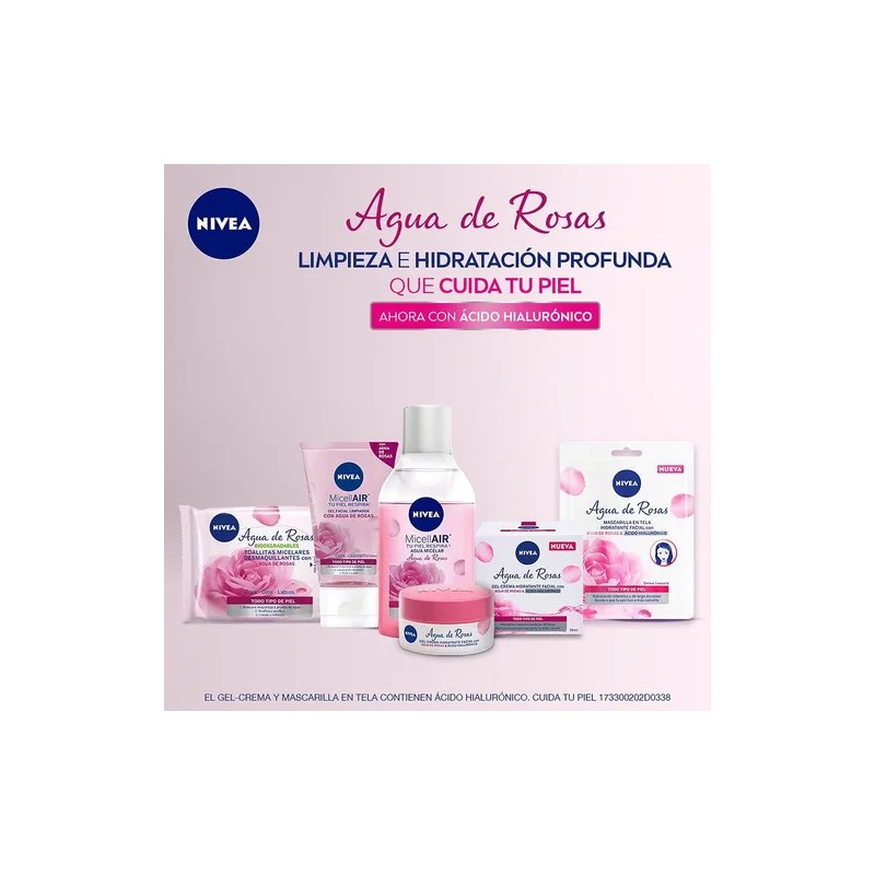 Gel Limpiador Facial Nivea Micellair Agua De Rosas 150 Ml