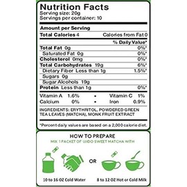 UJIDO Tea Sweet Matcha 20 g (Pack of 8)