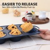 Vnray Jumbo Silicone Muffin Pan with Metal Frame, Non Stick