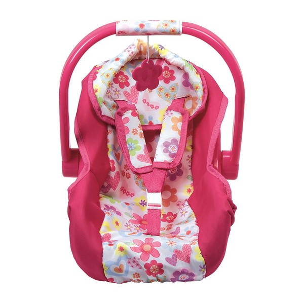 Adora Baby Doll Car Seat in Pink Flower Print for Baby Dolls up to 20