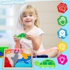 LovesTown 12PCS Wooden Stacking Puzzles, Educational Toys Sea Animal Chunky