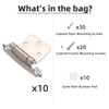 DecoBasics Cabinet Hinges Brushed Nickel for Kitchen Cabinets Doors (5