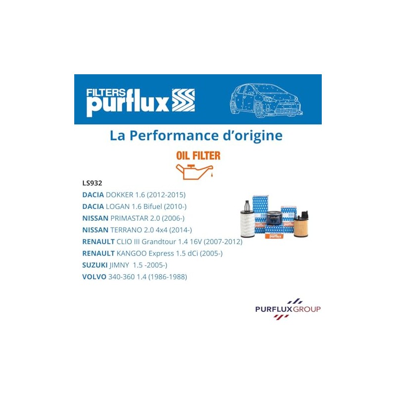 Purflux LS932 Oil Filter
