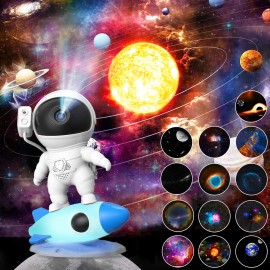 The 13 - in - 1 Astronaut Meteor Light Projector: Planetarium Starry Sky Projector & Space Star Projection Night LampLamp Power(W): 5, Color: White, Lamp Sizes: Small