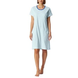 Schiesser Women's Short Sleeve Cotton Modal Sleepshirt Bigshirt Nightwear Nightdress, Jade_181251