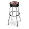 LARIN RFS-1 Racing Flags Shop Stool-Swivel Padded Vinyl Seat, Chrome