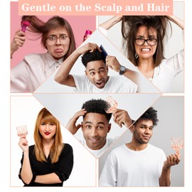 Pick for Hair, ValueBargain Wide Tooth Comb Afro Styling Tool for Curls Detangling Lift Unisex Design Portable Grip Textured Hair Solution Gender Neutral Accessory Scalp Massage Comb, Pink