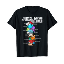 Synchronized Swimming Coach T-Shirt -- Many Hats T-Shirt