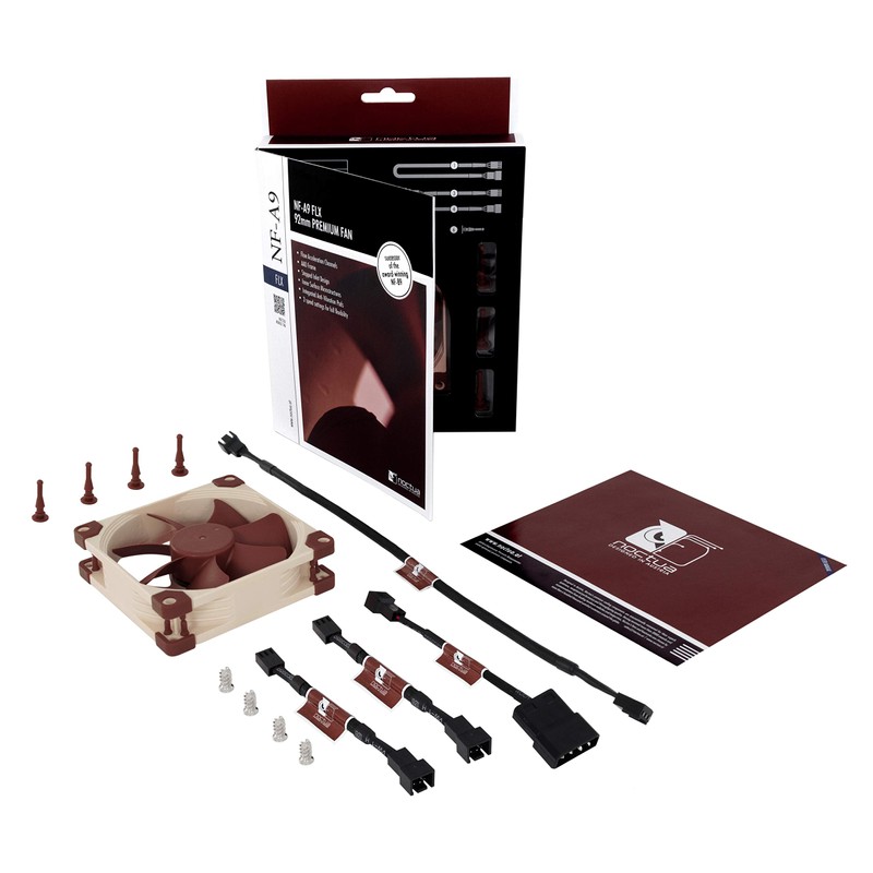 Noctua NF-A9 FLX, Premium Quiet Fan, 3-Pin (92mm, Brown)