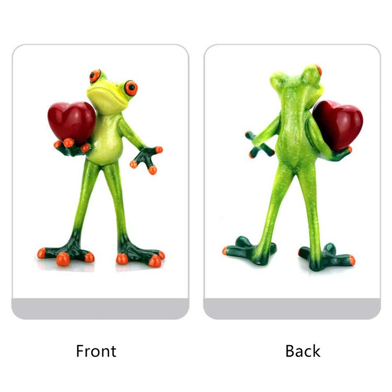 Dorlotou Frog Figurines Frog Statue Lady Frog Holding a Cocktail