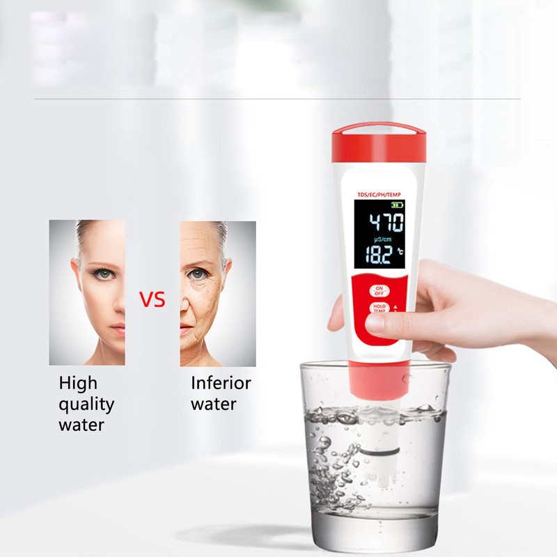 Water Quality Tester Accurate Measurement PH EC TDS TEMP 4