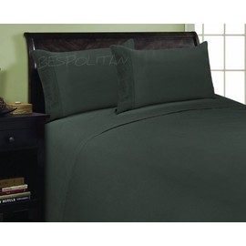 Elegance Linen 1800 Thread Count PLEATED DESIGN Egyptian Quality Luxurious Silky Soft WRINKLE RESISTANT 4 pc Sheet set, Deep Pocket Up to 16" - All Size and Colors, Queen Gray