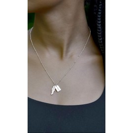 Chelsea Charles Track and Field Mom Double Charm Necklace - Silver