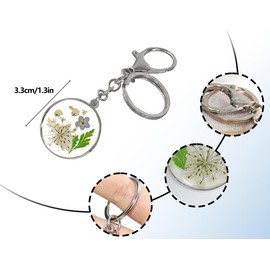 KAPSING vergissmeinnicht schlüsselanhänger frauen, Gepresste Wildblume Schlüsselanhänger, Echte Blume handgemachter Schlüsselanhänger, Schlüsselanhänger Blume, abschiedsgeschenk erzieherin(Silber)
