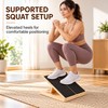 Adjustable Wooden Slant Board for Calf Stretching, Squats and Ankle