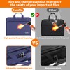 Fireproof Accordion File Organizer with Lock, Thickened Document Organizer 13