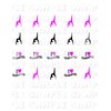 Gymnastics 3 Love Sports Small Size Nail Decals Nail Art Decals