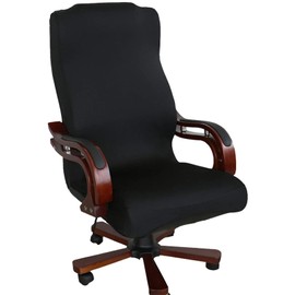 FYTXSZ Office Chair Cover - Stretchable and Removable Chair Covers Fits Most Computer Chairs Ideal for Home Office and Gaming Black