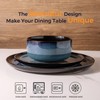 LeRatio Ceramic Dinnerware Sets for 6,Porcelain Plates and Bowls Sets,Handmade