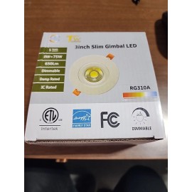 TW cctcorp 3'' Slim Gimbal LED Recessed Light Dimmer Ceiling Down Light RG310A