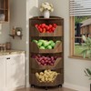 4-Tier Corner Fruit and Vegetable Storage Rack Snack Rack
