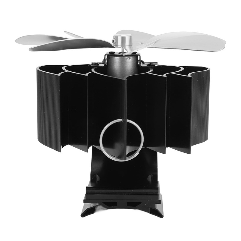 Fireplace Fan, Heat Powered Fan Strong Airflow 7 Blade Aluminum