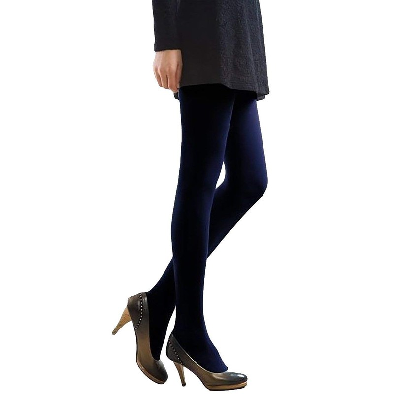 CHROME CRANE Women's Colorful Simple Tights 120 Denier Solid Stretch