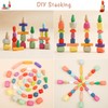 OESSUF Stacking Rocks 48Pcs Stacking Blocks Balancing Stacking Stones Wooden