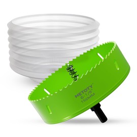 Bi-Metal 6-1/8 Inch Hole Saw for Recessed Lights, 6-1/8"(156mm) Hole Cutter with Dust Bowl Catcher – Cuts Wood, Metal, Drywall, Ideal for LED Lighting Installation