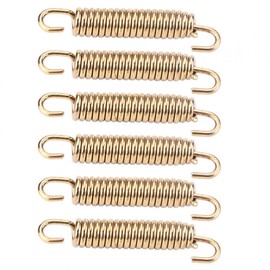 Silencer Hooks, Exhaust Pipe, Spring Hooks, Pack of 6, Stainless Steel Silencer, Exhaust Pipe, Spring Hook for Motorcycle, Scooter, ATV (Gold) for Exhaust Springs, Exhaust Springs, Motorcycle Exhaust
