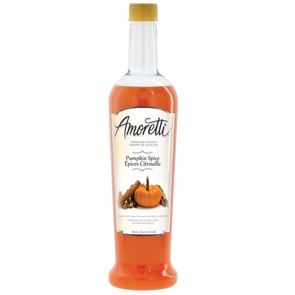 Amoretti Premium Pumpkin Spice Syrup 750ml 3 Pack