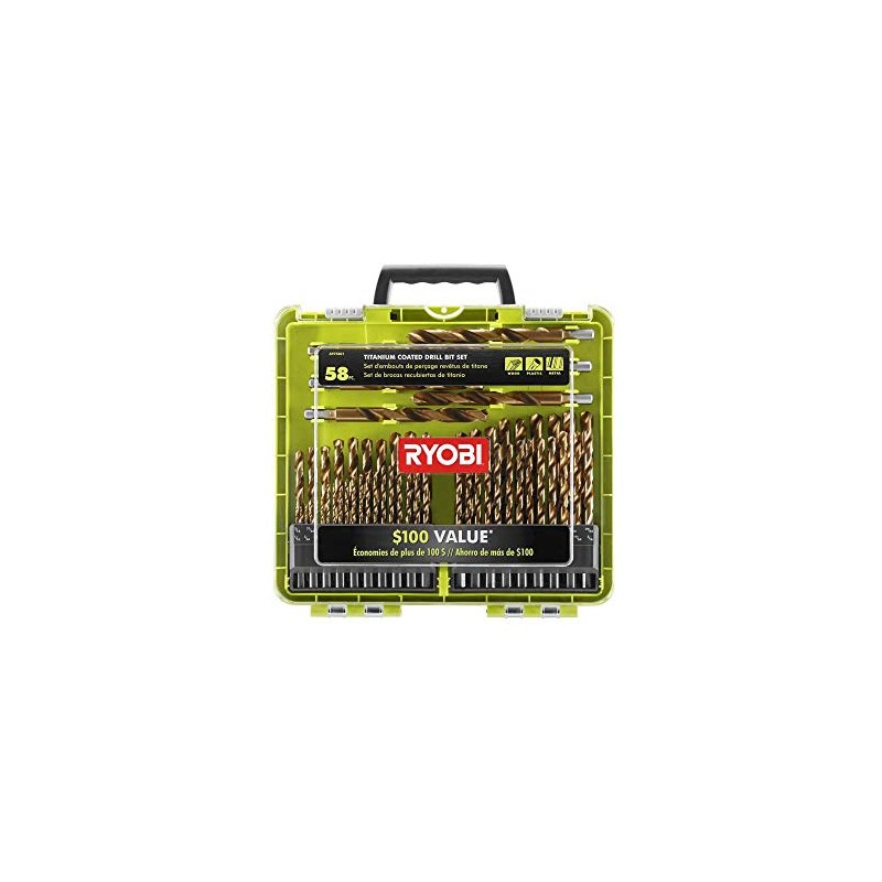 Titanium Coated Drill Bit Set (58-Piece)