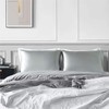 2 Pack Grey Satin Pillowcases for Hair and Skin, Softer