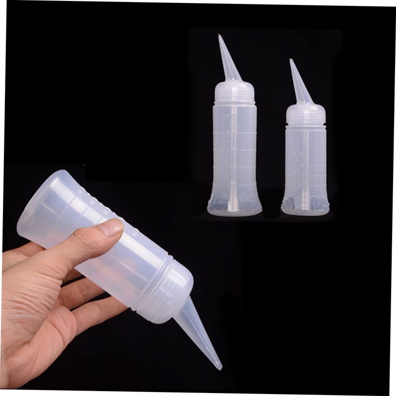 TOVINANNA 5pcs Curly Hair Bottle Hairdressing Scale Applicator for Travel