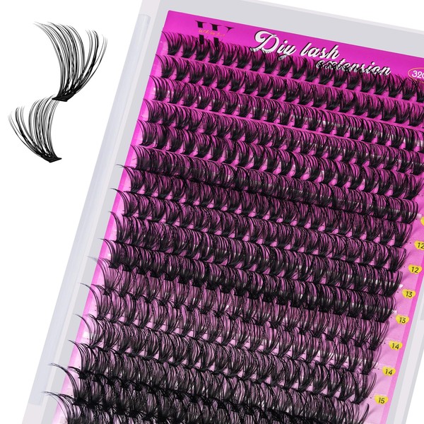 Wispy Eyelash Clusters Pack of 320 Eyelash Clusters 40D Eyelash