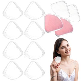 12 PCS Powder Puff Holder Cases Portable Triangle Makeup Sponge Box Pocket Cosmetic Puff Box Travel Beauty Blender Holder Clear Reusable Dust Proof Protective