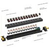 CRST 12-Outlet with independent switches and power cord managers,9ft Cord/15A/1875W