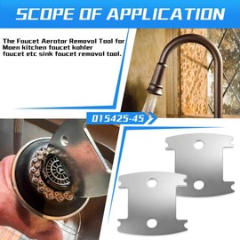 015425-45 Faucet Aerator Removal Tool fit for Moen for Kohler Kitchen Dual VR Vandal Proof Aerator Key for Sink Faucet Commercial Kitchen Sink,Silver,2 pack