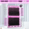Yawamica Wispy Individual Lashes Clusters Fluffy Eyelash Extension 150D+200D Thick