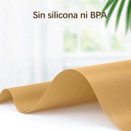 Loiluliy Permanent Baking Foil Pack of 4 Reusable Baking Paper Brown Teflon (32 x 46 cm) Heat Resistant up to 260 °C Non-Stick Coating Can Be Cut to Size Ideal for Oven Macaroons